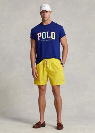 Keltaiset miesten Ralph Lauren Traveler -uimahousut