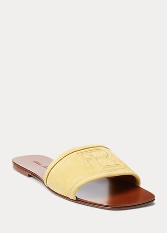 Keltaiset naisten Ralph Lauren Andela Calf-Moksahkasandaalit Keltaiset naisten Ralph Lauren Andela Calf-Moksahkasandaalit