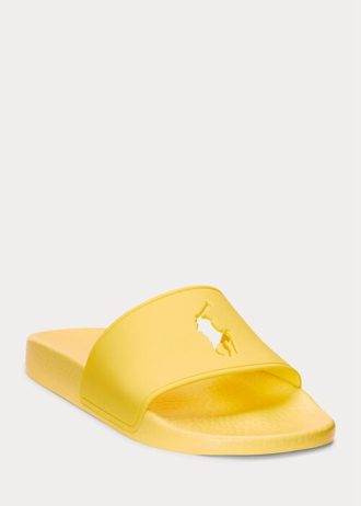Keltaiset naisten Ralph Lauren Big Pony -sandaalit Keltaiset naisten Ralph Lauren Big Pony -sandaalit