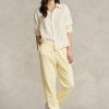 Keltaiset naisten Ralph Lauren Fleece -urheiluhousut Keltaiset naisten Ralph Lauren Fleece -urheiluhousut