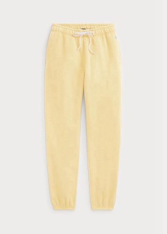 Keltaiset naisten Ralph Lauren Fleece -urheiluhousut