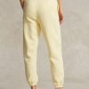 Keltaiset naisten Ralph Lauren Fleece -urheiluhousut Keltaiset naisten Ralph Lauren Fleece -urheiluhousut