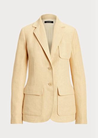 Keltaiset naisten Ralph Lauren kalanruoto-pellavableiserit Keltaiset naisten Ralph Lauren kalanruoto-pellavableiserit