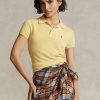 Keltaiset naisten Ralph Lauren Slim Fit Cashmere poolopaidat