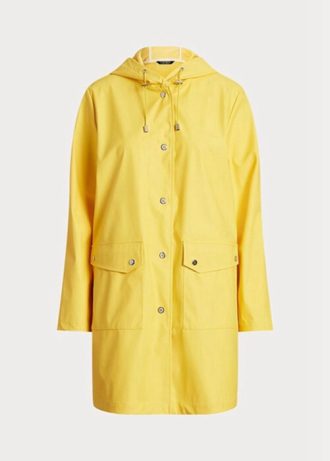 Keltaiset naisten Ralph Lauren vedenpitävät hupulliset sadetakit