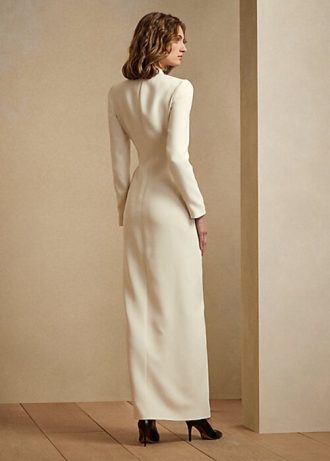 Kermanvärinen naisten Ralph Lauren Kristian Silk Tuxedo -mekko Kermanvärinen naisten Ralph Lauren Kristian Silk Tuxedo -mekko