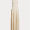 Kermanvärinen naisten Ralph Lauren Talbert Crepe-back-Satin iltapuku Kermanvärinen naisten Ralph Lauren Talbert Crepe-back-Satin iltapuku