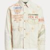 Kermanväriset miesten Ralph Lauren Denim Graphic Painter -takit