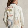 Kermanväriset miesten Ralph Lauren Denim Graphic Painter -takit