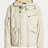 Kermanväriset miesten Ralph Lauren Herringbone -hupulliset takit