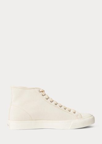 Kermanväriset miesten Ralph Lauren Mayport Canvas -lenkkarit Kermanväriset miesten Ralph Lauren Mayport Canvas -lenkkarit