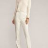 Kermanväriset naisten Ralph Lauren Alandra Wool Crepe -housut Kermanväriset naisten Ralph Lauren Alandra Wool Crepe -housut