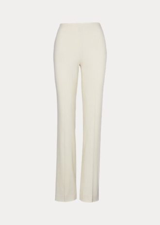 Kermanväriset naisten Ralph Lauren Alandra Wool Crepe -housut
