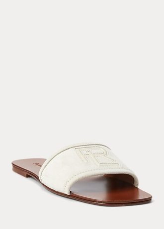 Kermanväriset naisten Ralph Lauren Andela Calf-Suede sandaalit Kermanväriset naisten Ralph Lauren Andela Calf-Suede sandaalit