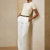 Kermanväriset naisten Ralph Lauren Cashmere Jersey lyhythihaiset villapaidat Kermanväriset naisten Ralph Lauren Cashmere Jersey lyhythihaiset villapaidat