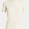 Kermanväriset naisten Ralph Lauren Cashmere Jersey lyhythihaiset villapaidat Kermanväriset naisten Ralph Lauren Cashmere Jersey lyhythihaiset villapaidat