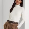 Kermanväriset Naisten Ralph Lauren Jersey T-paidat Kermanväriset Naisten Ralph Lauren Jersey T-paidat