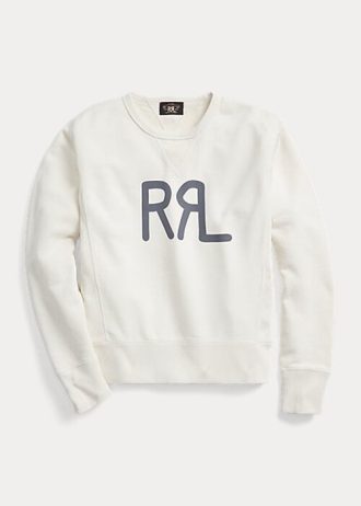 Kermanväriset naisten Ralph Lauren -logoiset ranskalaiset Terry Crewneck -puserot