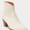 Kermanväriset naisten Ralph Lauren Lucille Calfskin-mokkanahkasaappaat Kermanväriset naisten Ralph Lauren Lucille Calfskin-mokkanahkasaappaat