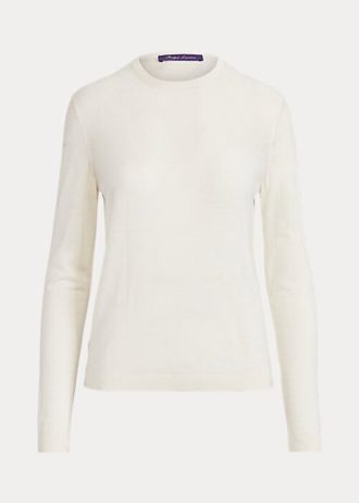 Kermanväriset naisten Ralph Lauren Merinovilla-neulepuserot Kermanväriset naisten Ralph Lauren Merinovilla-neulepuserot