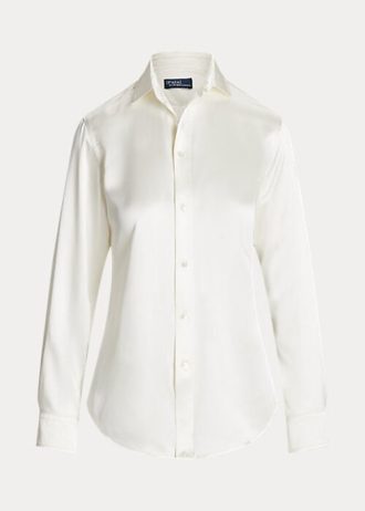 Kermanväriset Naisten Ralph Lauren Mulberry Silkkipaidat Kermanväriset Naisten Ralph Lauren Mulberry Silkkipaidat