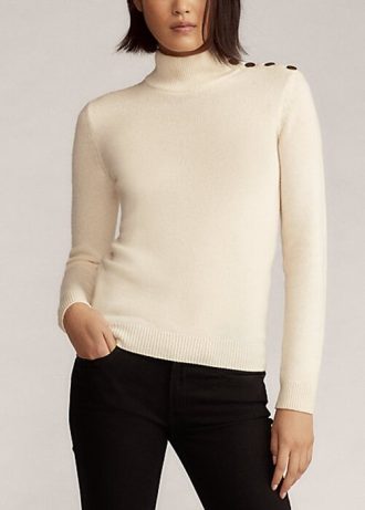 Kermanväriset naisten Ralph Lauren -paidat kashmir villapaidat