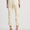 Kermanväriset naisten Ralph Lauren Paint-Splatter Denim Carpenter Farkut Kermanväriset naisten Ralph Lauren Paint-Splatter Denim Carpenter Farkut