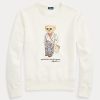 Kermanväriset naisten Ralph Lauren Polo Bear Fleece Crewneck collegepaidat