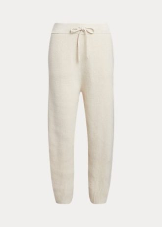 Kermanväriset naisten Ralph Lauren Rib-Knit Cashmere Villa Neulehousut
