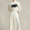 Kermanväriset naisten Ralph Lauren Satin A-linjaiset hameet Kermanväriset naisten Ralph Lauren Satin A-linjaiset hameet