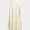 Kermanväriset naisten Ralph Lauren Satin A-linjaiset hameet Kermanväriset naisten Ralph Lauren Satin A-linjaiset hameet