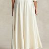 Kermanväriset naisten Ralph Lauren Satin A-linjaiset hameet Kermanväriset naisten Ralph Lauren Satin A-linjaiset hameet
