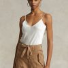 Kermanväriset naisten Ralph Lauren Silk Camisole Topit