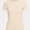 Kermanväriset Naisten Ralph Lauren Stretch Cotton T-paidat Kermanväriset Naisten Ralph Lauren Stretch Cotton T-paidat