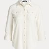 Kermanväriset naisten Ralph Lauren Stretch Jersey -paidat Kermanväriset naisten Ralph Lauren Stretch Jersey -paidat