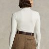 Kermanväriset Naisten Ralph Lauren Stretch Ribbed Turtleneck T-paidat Kermanväriset Naisten Ralph Lauren Stretch Ribbed Turtleneck T-paidat