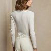 Kermanväriset naisten Ralph Lauren villaiset pitkähihaiset V-kaula-aukkoiset neuleet Kermanväriset naisten Ralph Lauren villaiset pitkähihaiset V-kaula-aukkoiset neuleet
