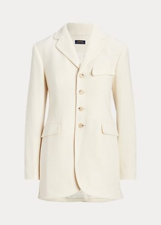 Kermanväriset naisten Ralph Lauren Wool-Blend Herringbone-takit