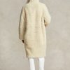 Kermanväriset naisten Ralph Lauren -ylikokoiset käännettävät shearling-takit