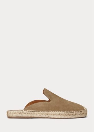 Khaki miesten Ralph Lauren Cevio Suede Mule vapaa-ajan kengät Khaki miesten Ralph Lauren Cevio Suede Mule vapaa-ajan kengät