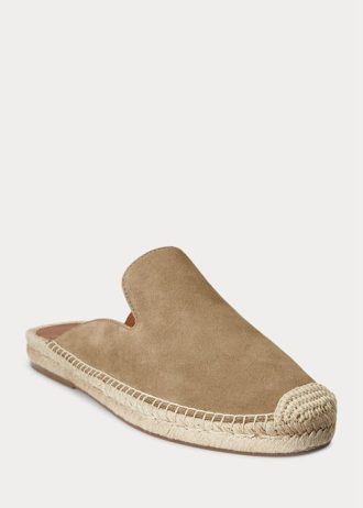 Khaki miesten Ralph Lauren Cevio Suede Mule vapaa-ajan kengät Khaki miesten Ralph Lauren Cevio Suede Mule vapaa-ajan kengät