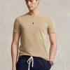Khaki Miesten Ralph Lauren Custom Slim Fit Crewneck T-paidat Khaki Miesten Ralph Lauren Custom Slim Fit Crewneck T-paidat