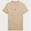 Khaki Miesten Ralph Lauren Custom Slim Fit Crewneck T-paidat Khaki Miesten Ralph Lauren Custom Slim Fit Crewneck T-paidat