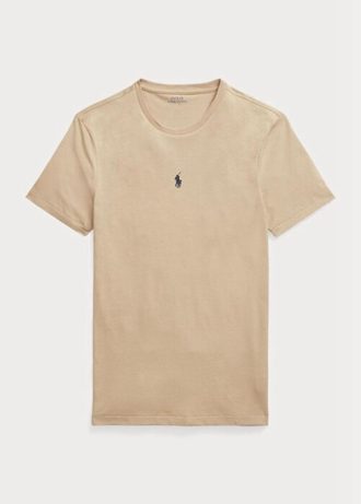 Khaki Miesten Ralph Lauren Custom Slim Fit Crewneck T-paidat