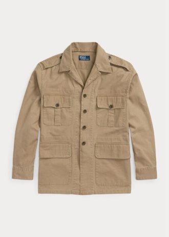 Khaki miesten Ralph Lauren Dobby Utility -takit