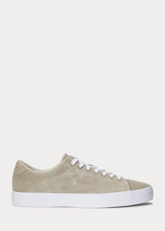Khaki miesten Ralph Lauren Longwood Suede -lenkkarit Khaki miesten Ralph Lauren Longwood Suede -lenkkarit