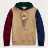 Khaki miesten Ralph Lauren Polo Bear -värinen fleecehuppari