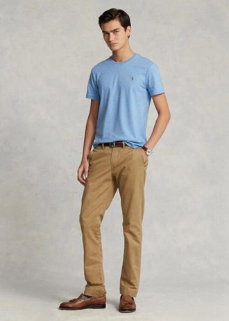 Khaki miesten Ralph Lauren Stretch Slim Fit Chino -housut Khaki miesten Ralph Lauren Stretch Slim Fit Chino -housut