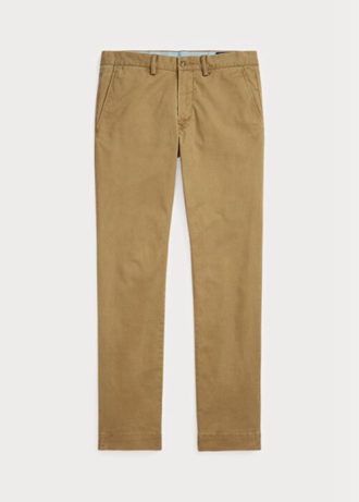 Khaki miesten Ralph Lauren Stretch Slim Fit Chino -housut Khaki miesten Ralph Lauren Stretch Slim Fit Chino -housut