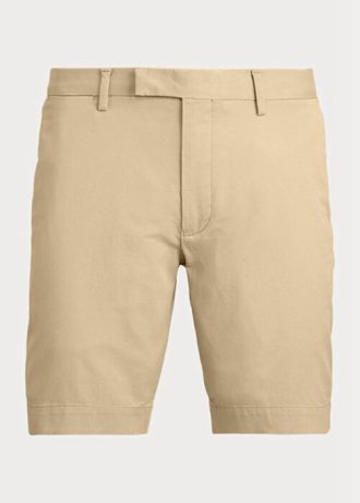 Khaki miesten Ralph Lauren Stretch Slim Fit chino shortsit